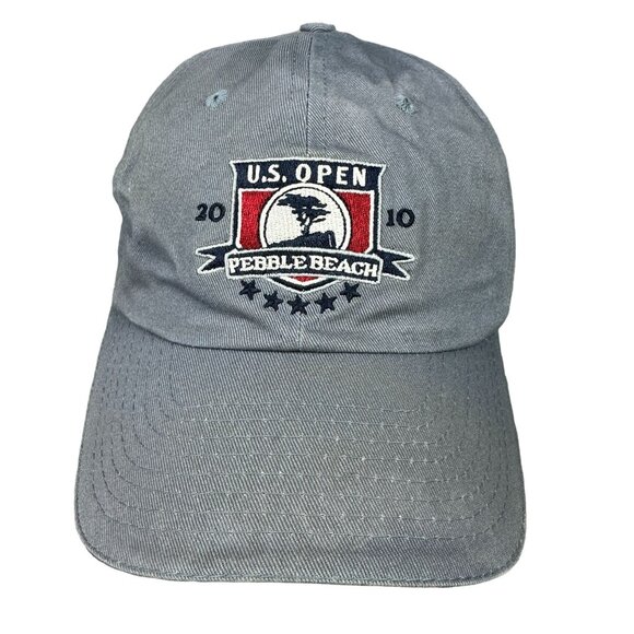 U.S. Open 2010 Pebble Beach USGA Member Cap Adults Gray Strap back Embroidered - Picture 1 of 15